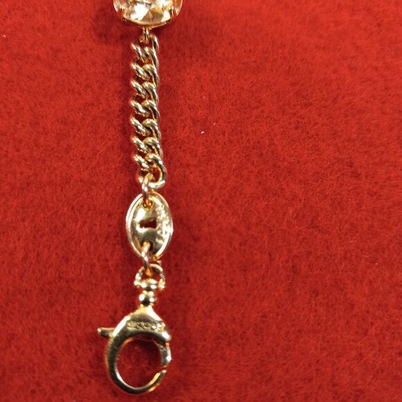 Fossil Gold tone metal/largeGold tone Rhinestone Bracelet - Picture 5 of 8